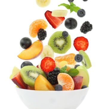 Fresh Mixed Fruit Salad Falling into a Bowl of Salad Stock Image - Image of fruit, meal_ 30612457
